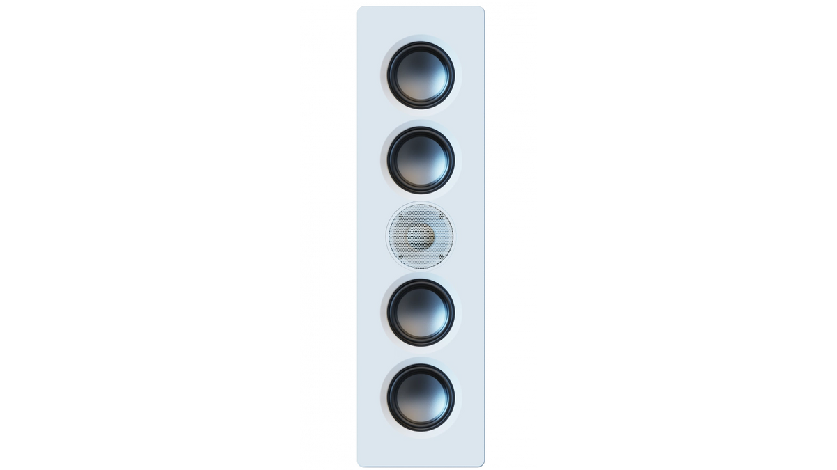 Elac Muro 4" x 2 On-Wall Sealed Cabinet Speaker - White, Each