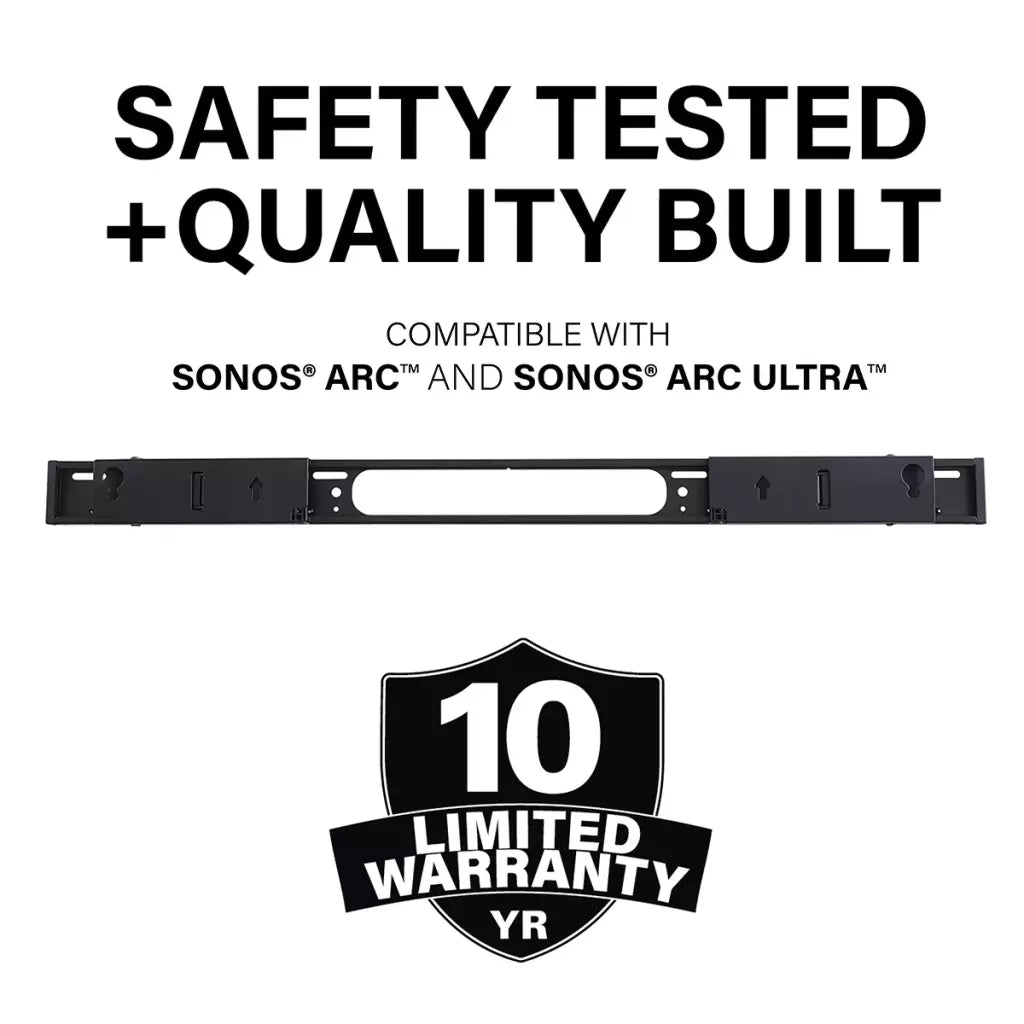 Sanus WSSAWM1-W2 Extendable Soundbar Wall Mount for Arc & Arc Ultra. WHITE