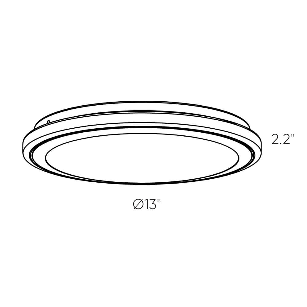 DALS 13″ Round Flush Mount CFG13