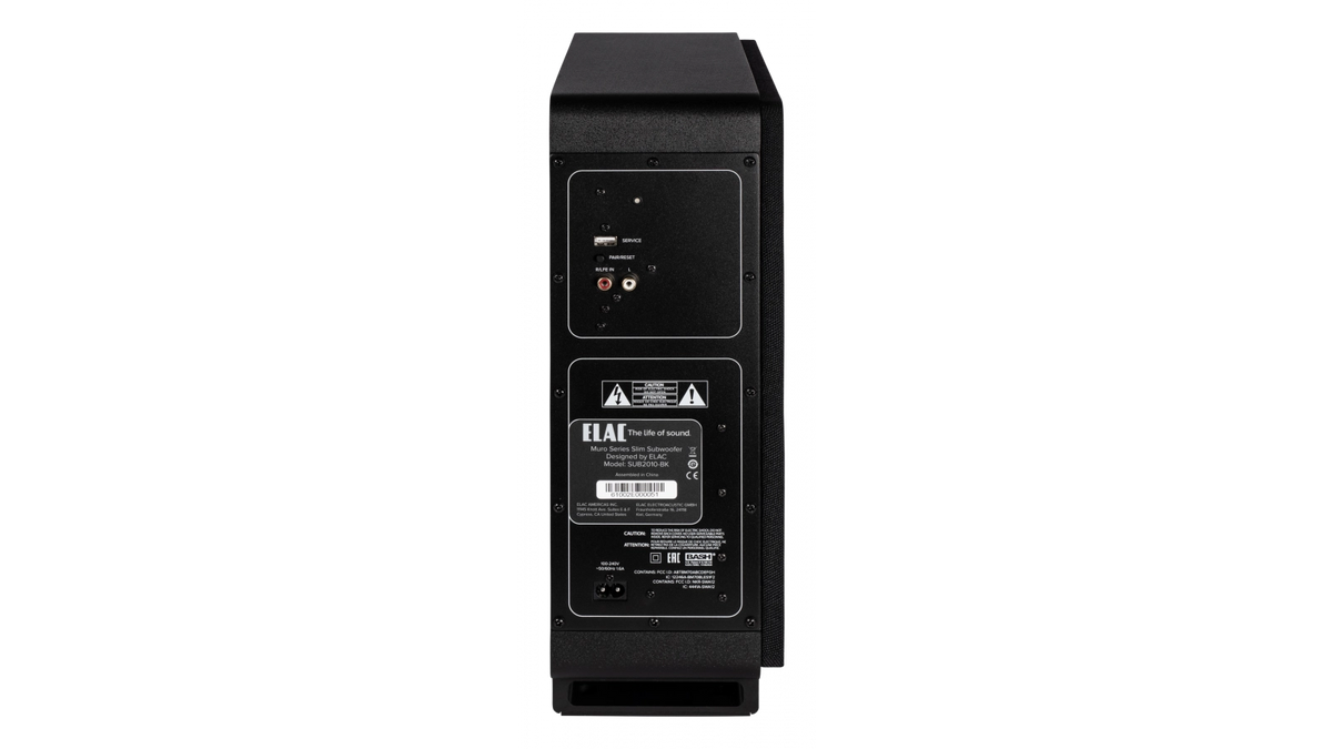 Elac Muro 8" 125W Thin Powered Subwoofer - Black, Each