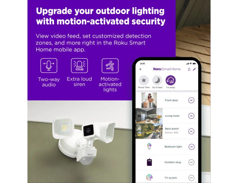 Roku Floodlight Camera Wired