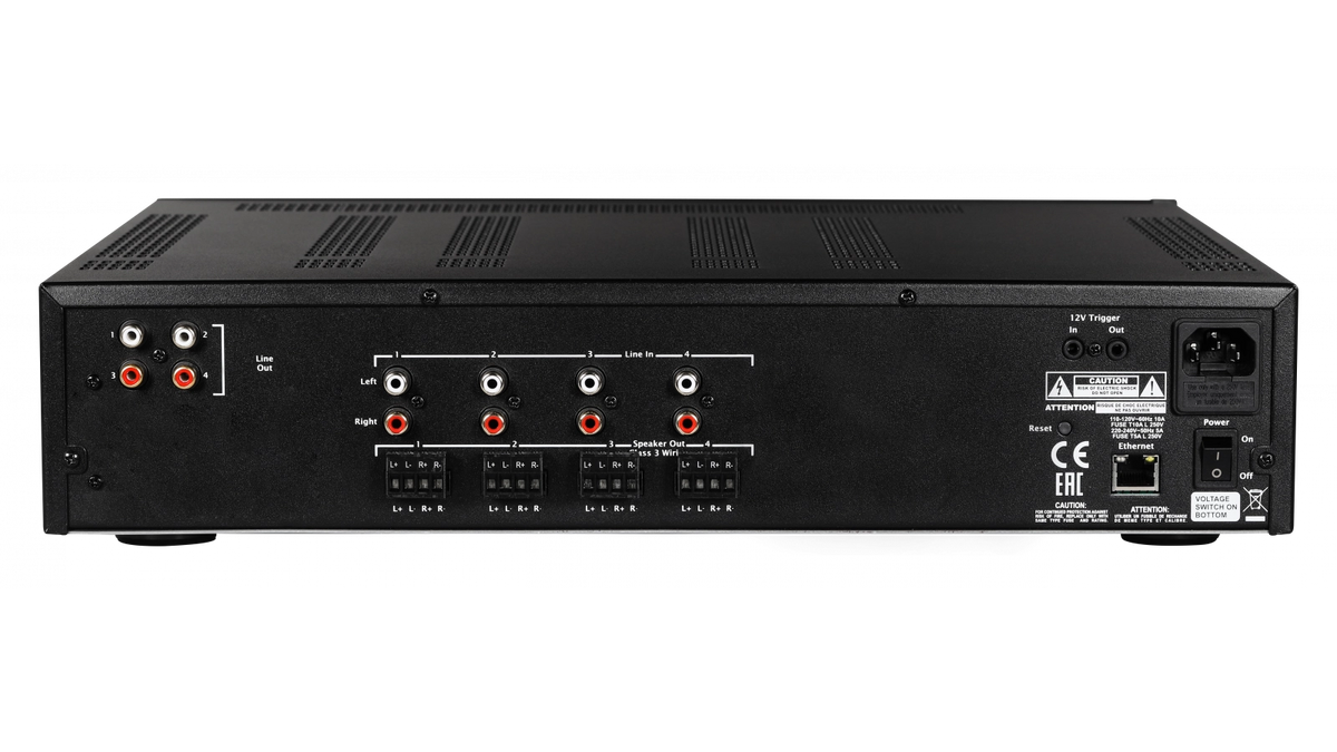 Elac IS-AMP8100-BK Integrator 8 x 100W Multi-Zone Amplifier - Black, Each