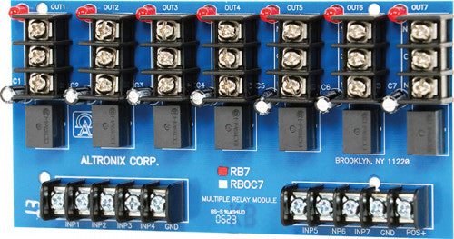 Altronix RB7 SEVEN OUTPUT RELAY MODULE