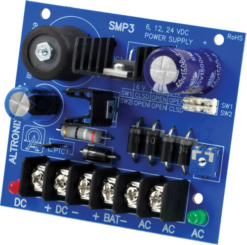 Altronix SMP3 6/12/24V 2.5A PS/CHGR
