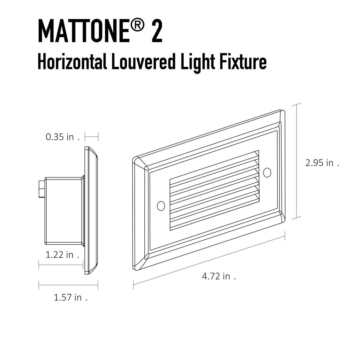 Diode MATTONE 2 Step Light - Vertical Louvered, Bronze