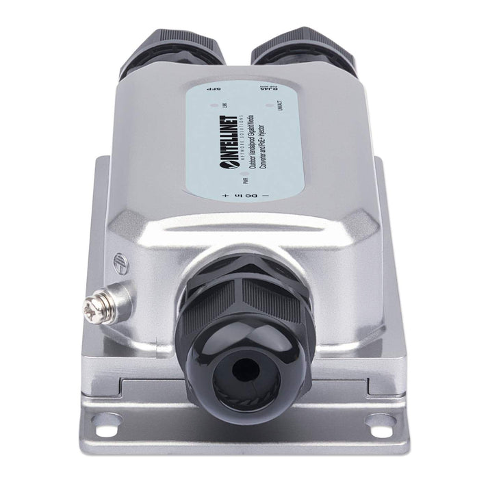 Intellinet 509213 Outdoor Vandalproof Gigabit Media Converter and PoE+ Injector 30W