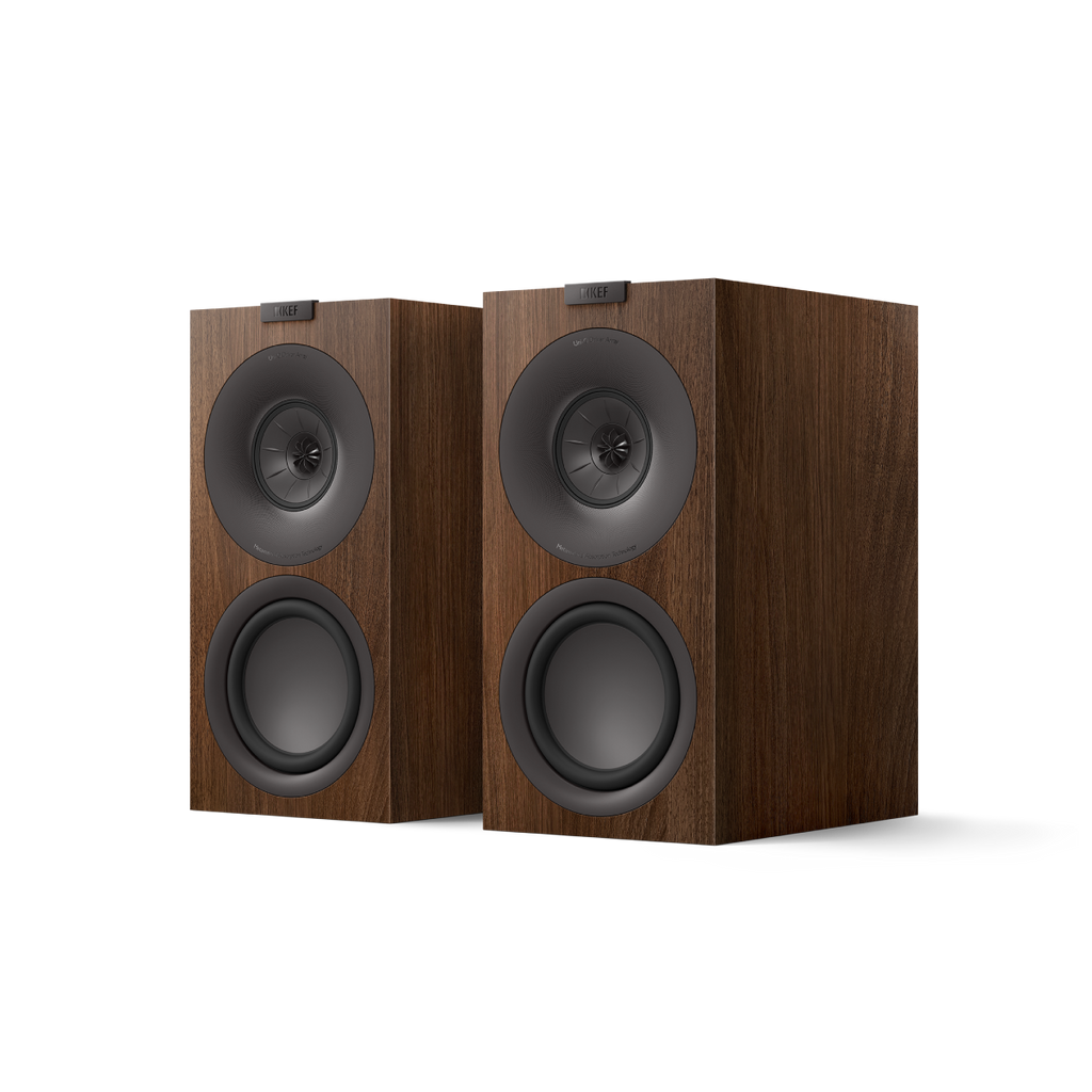 Kef QConcertoMWA Q Converto Meta 3-Way Bookshelf Walnut w/Grille, Pair