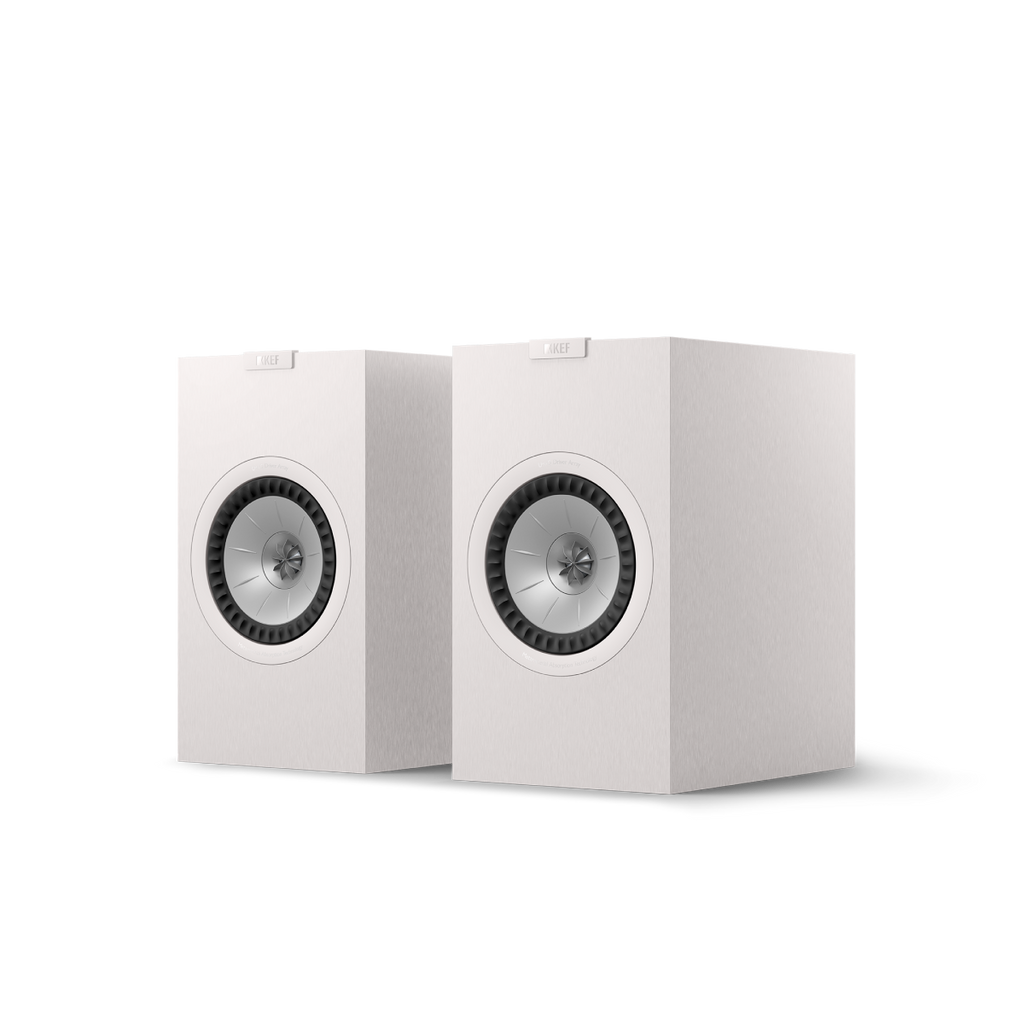 Kef Q3MWH Meta White Bookshelf w/Grille - Pair