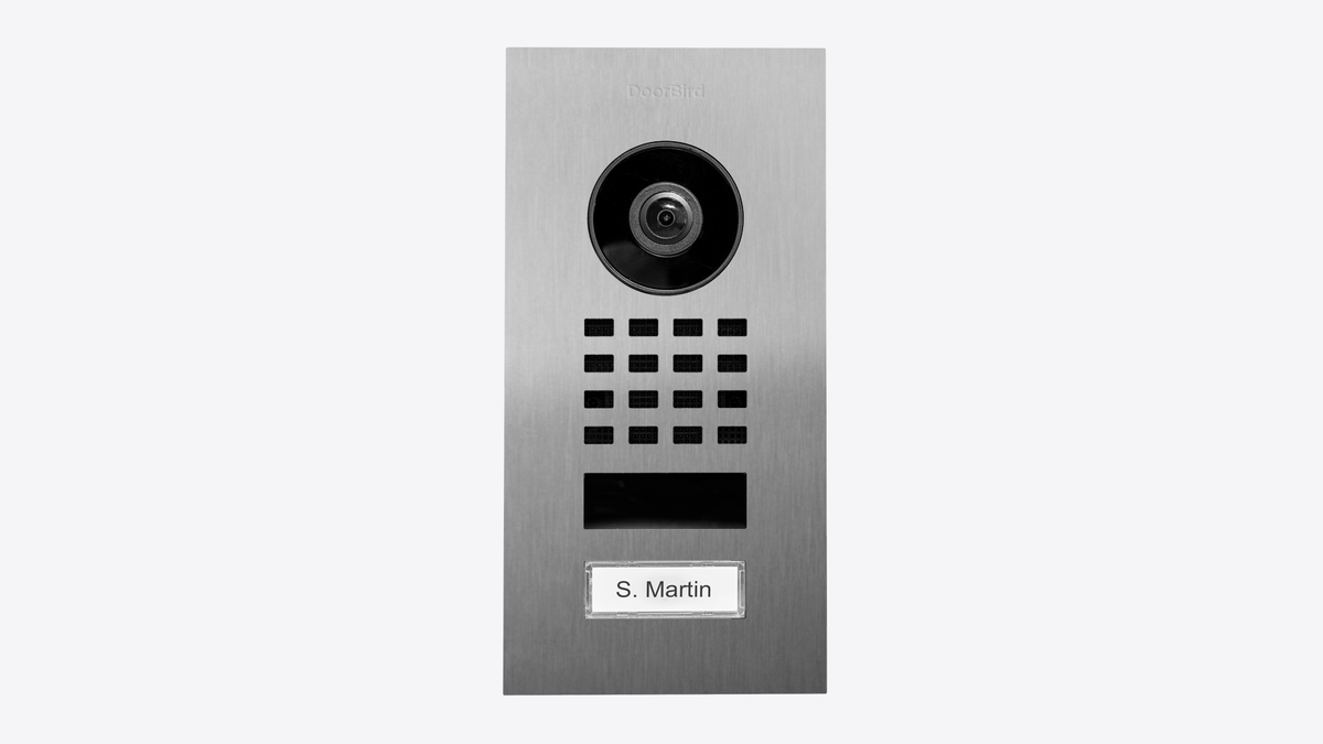 DoorBird 423866782 D1101V Flush-mount IP Video Intercom Stainless Steel V2A, Brushed