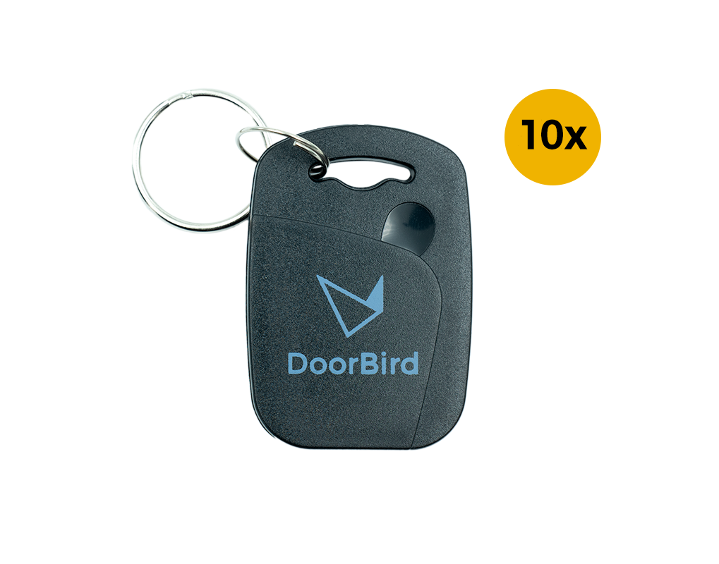 DoorBird 423868960 Dual-Frequency RFID Transponder Key Fob A8005, 10-Pack