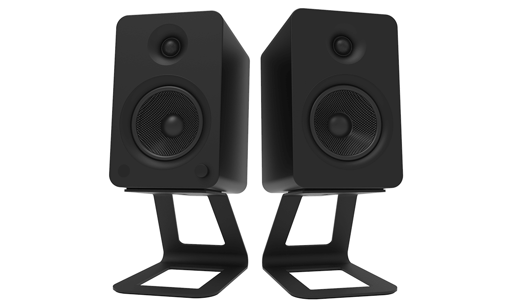 Kanto SE6 Elevated Desktop Speaker Stands for Large Speakers - Black