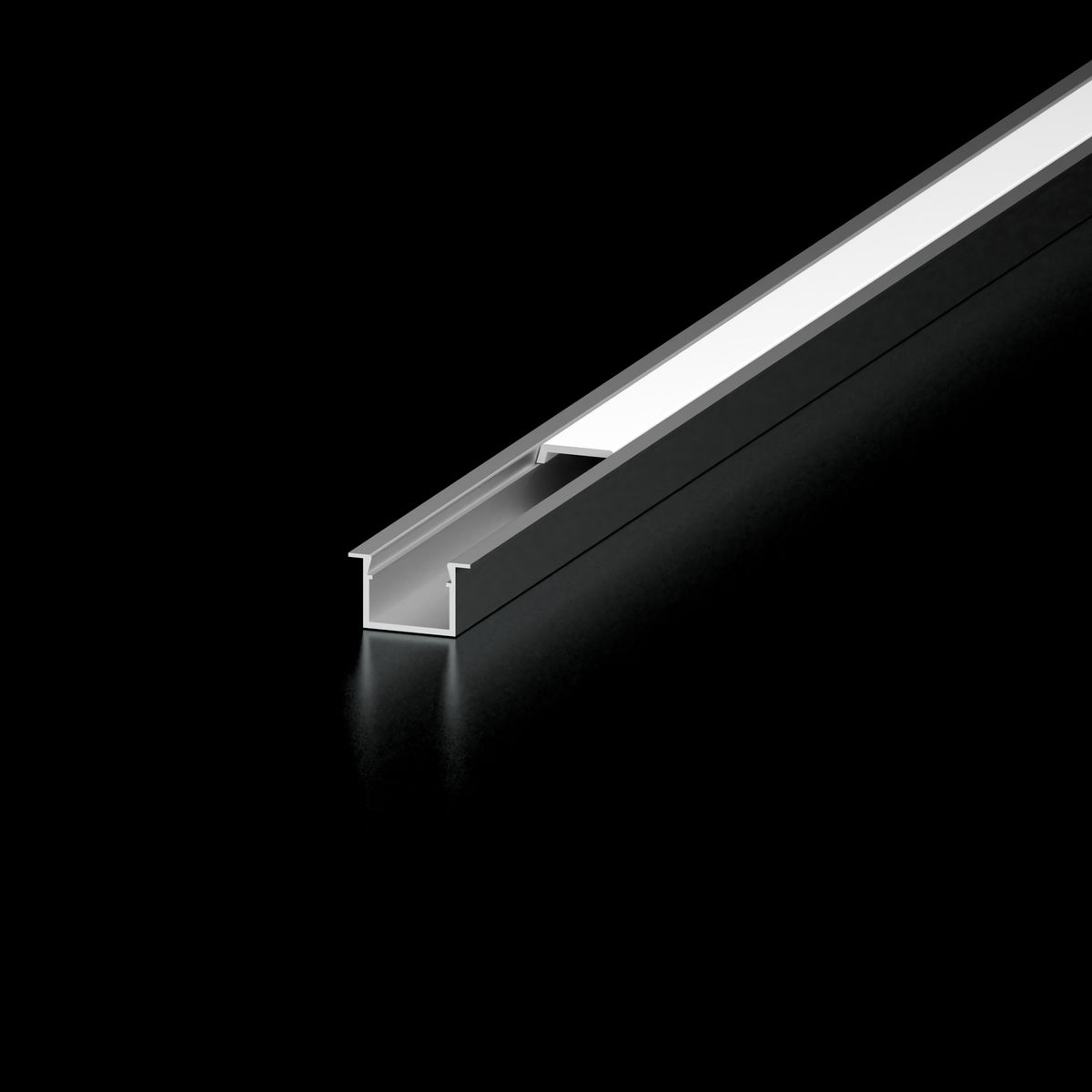 Diode Channel Bundle, SLIM RECESSED, Frosted Cover and 3 End Caps