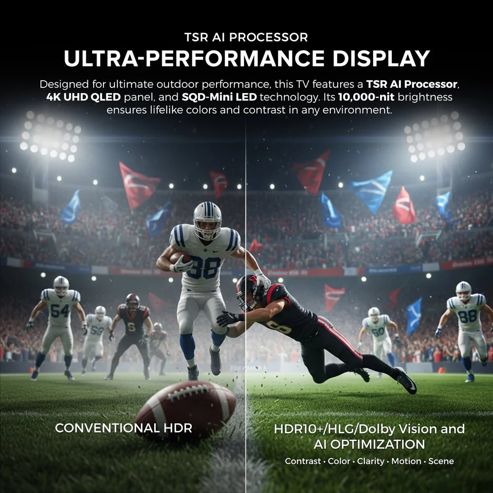 Titan Outdoor TV TT-SQD Mini-LED Commercial-Grade Outdoor TV, Full Sun