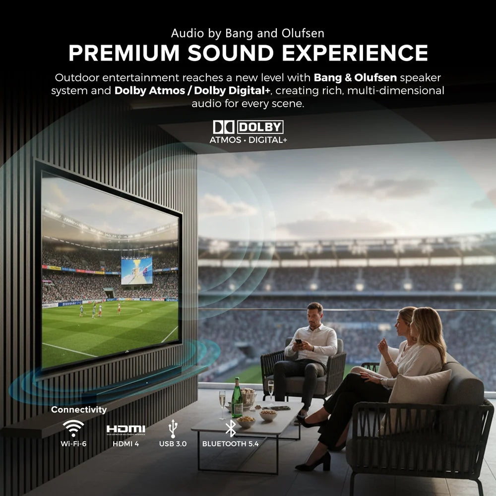 Titan Outdoor TV TT-SQD Mini-LED Commercial-Grade Outdoor TV, Full Sun