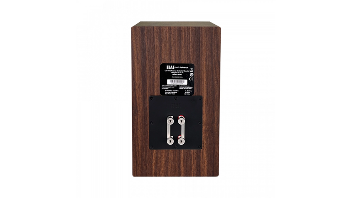 Elac 6.5"UniFi Reference Bookshelf Speaker - Walnut/Black, Pair