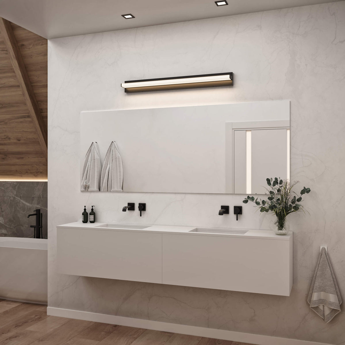 DALS 36in Vanity linear adjustable on Octo Jbox VAL36-CC-CH