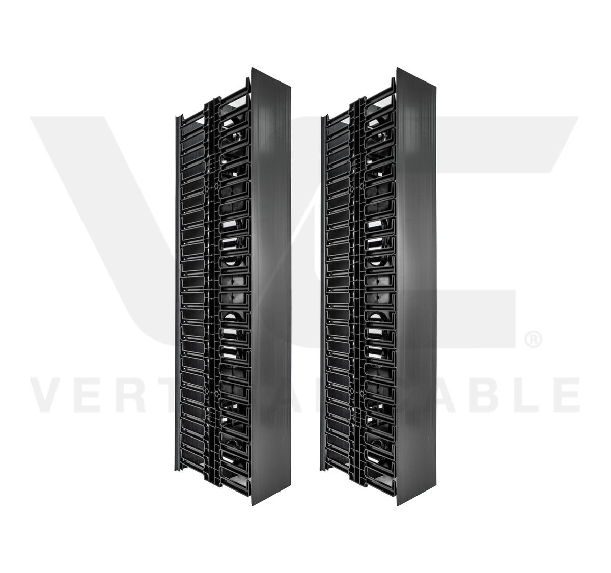 Vertical 047-VMF-4502 45 RMU Vertical Wire Manager, Plastic, Double-Sided