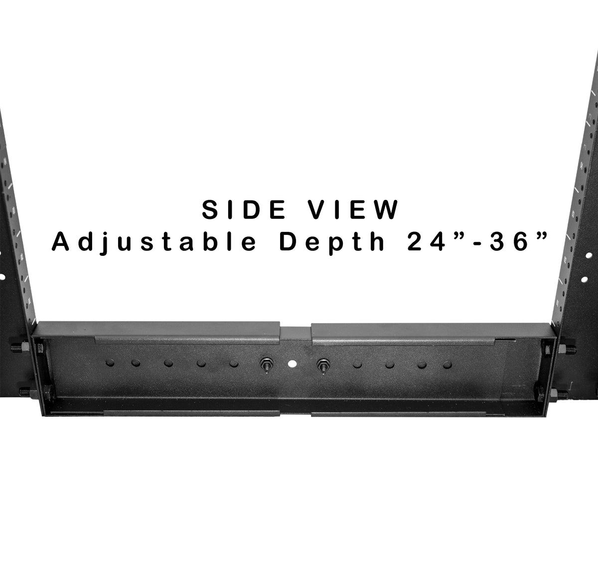 Vertical 047-WOS-0445 45 RMU Open Rack, 4-Post, Adjustable Depth