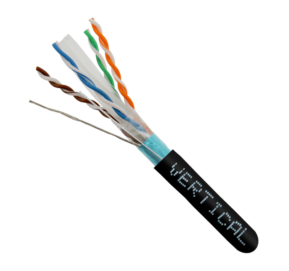 Vertical 062-503/S/BK CAT6 Shielded PoE Type 3, 550 MHz, 23 AWG, F/UTP, 1000 ft