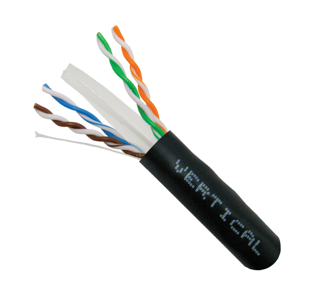 Vertical Cable 069-330/CMX CAT6 PoE++, 550 MHz, Outdoor Jacket, UV-Rated Jacket, CMX-Rated, 1000 ft, Black – TAA-Compliant