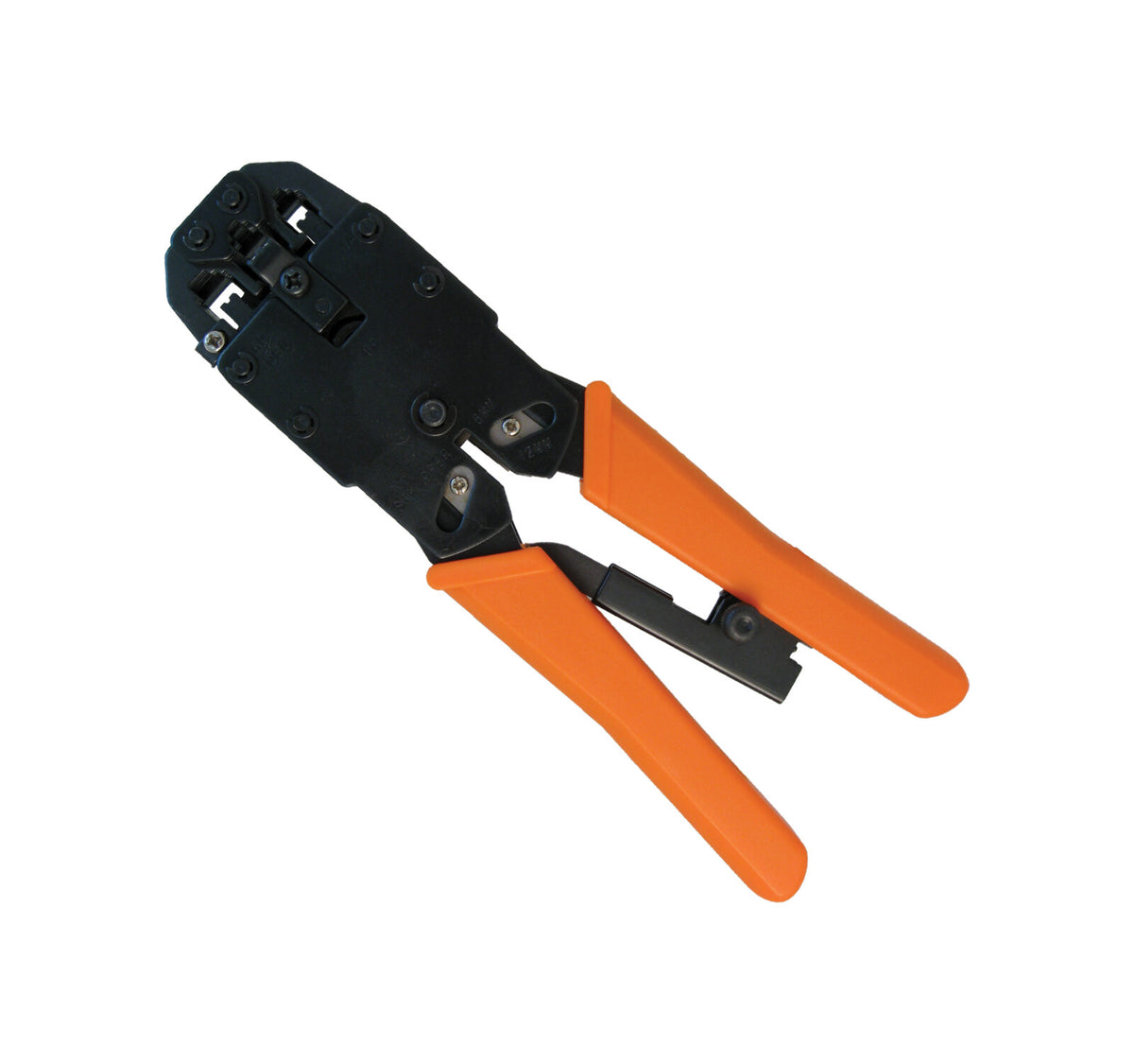 Vertical 078-1017 Crimping Tool for RJ11, RJ12, RJ45, Built-In Cutting-Stripping Blade