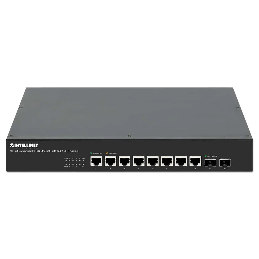 Intellinet 562218 10-Port Switch with 8 x 10G Ethernet Ports and 2 SFP+ Uplinks