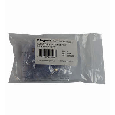 On-Q AC3460V0 10 PACK CATEGORY 6 RJ45 PLUGS