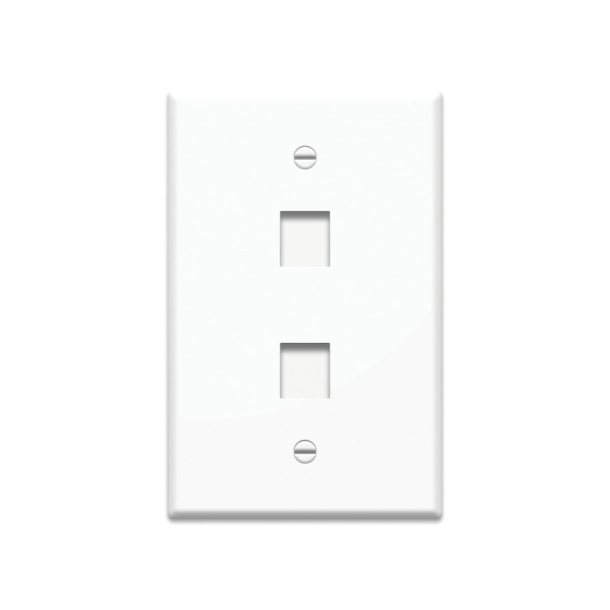 On-Q KTPDL2W 2P KEYSTONE FACEPLATE W/LBL WH