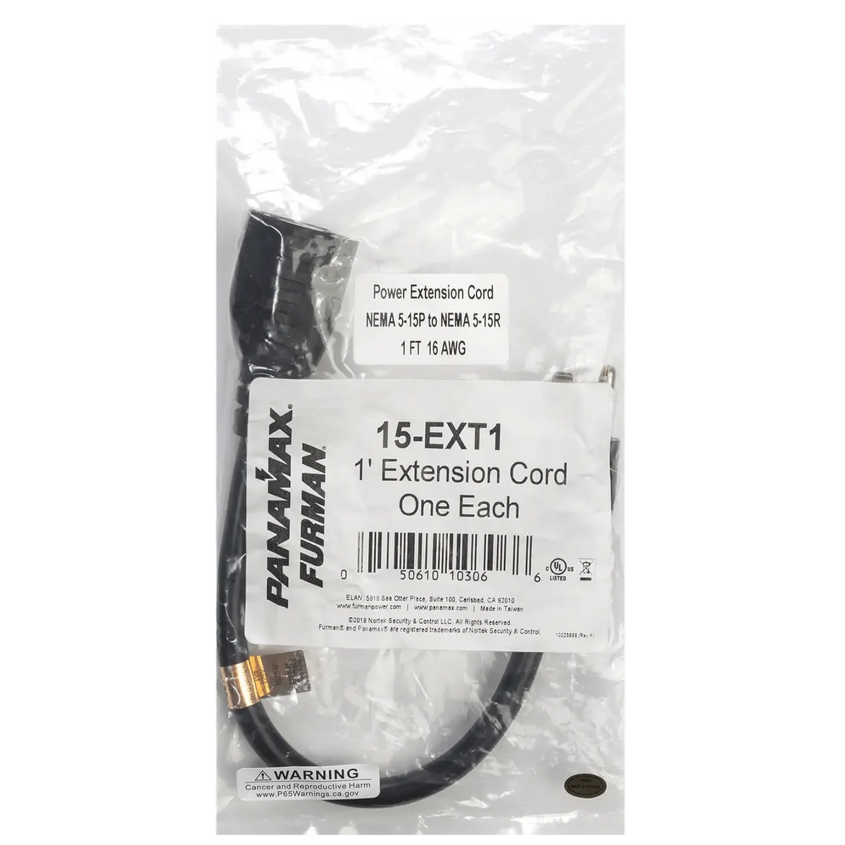 Furman Pro 15-EXT1 13 Amp 12" Extension Cable