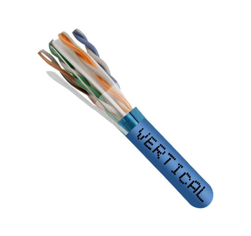 Vertical Cable 165-501/A/PS/BL Cat6A Plenum Shielded Blue 1000ft Box