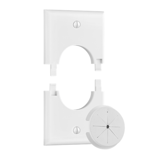 MidLite Single-Gang Splitport, White