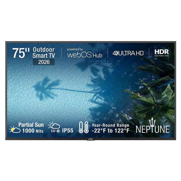 Neptune 75" Partial Sun Outdoor Smart TVs (2026)
