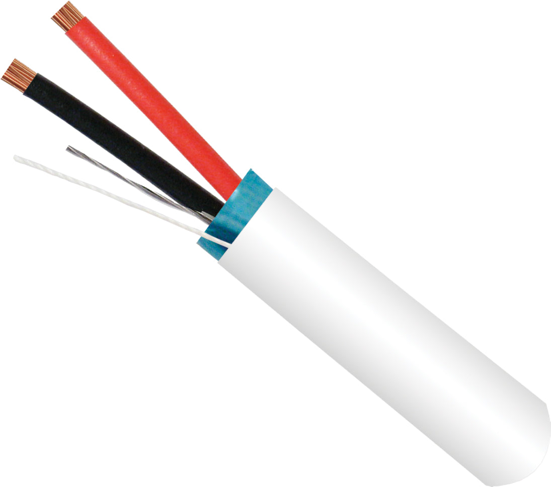 Vertical 210-222ST/S/5WH Alarm-Security Cable, Shielded, 22AWG, 2 Conductor Stranded, 500 ft, Pull Box, White