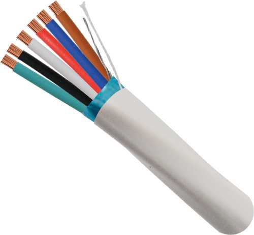 Vertical 210-226ST/S/WH Alarm-Security Cable, Shielded, 22AWG, 6 Conductor, Stranded, 1000 ft, Pull Box, White