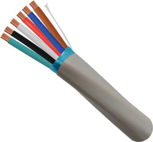Vertical 210-226ST/S/GY Alarm-Security Cable, Shielded, 22AWG, 6 Conductor, Stranded,1000 ft, Pull Box, Gray