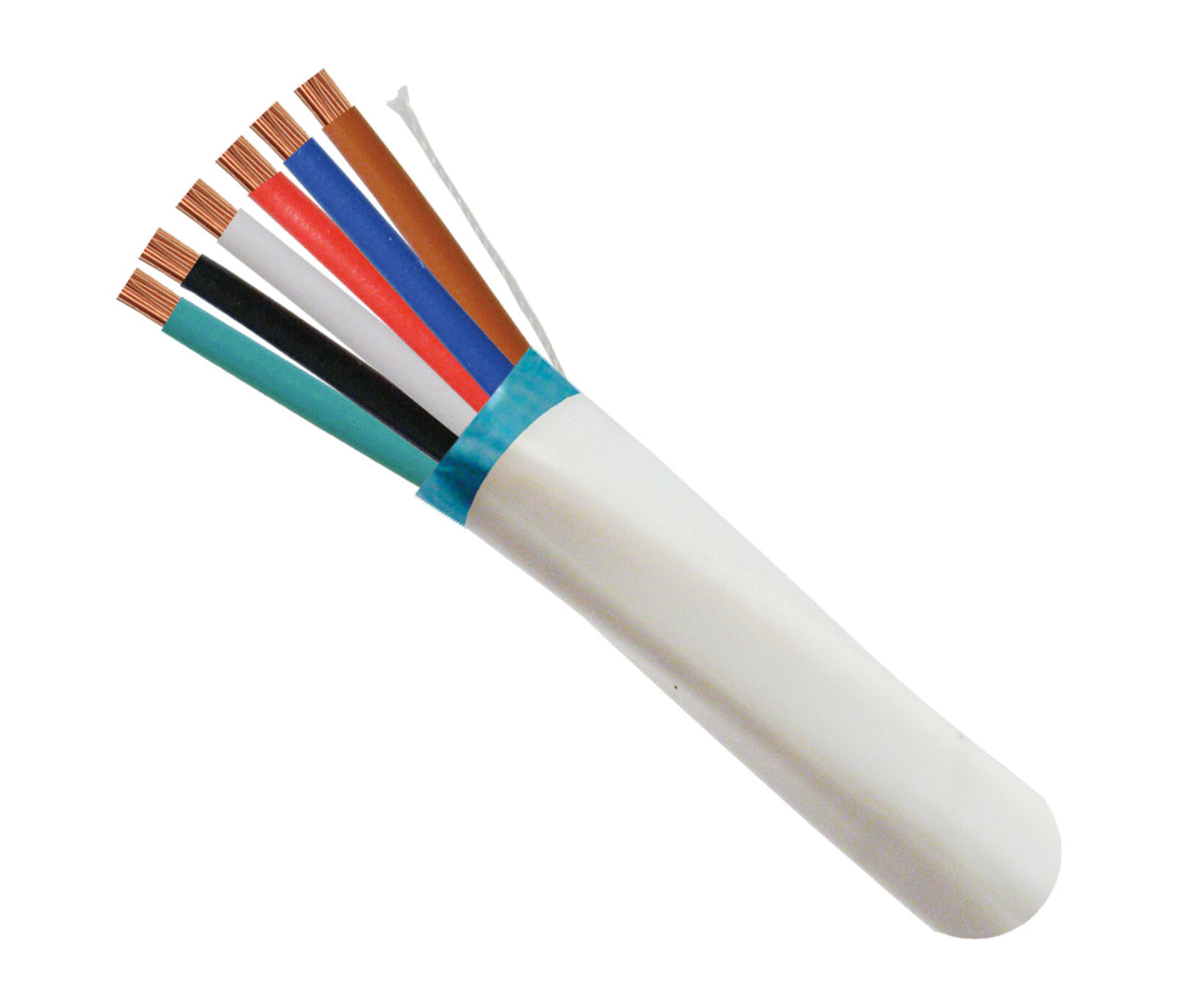 Vertical Cable 211-186/S/P/5WH 18/6 CL3P, CMP Plenum Rated, Shielded, Stranded, Bare Copper Conductors, White, 500 ft, Spool