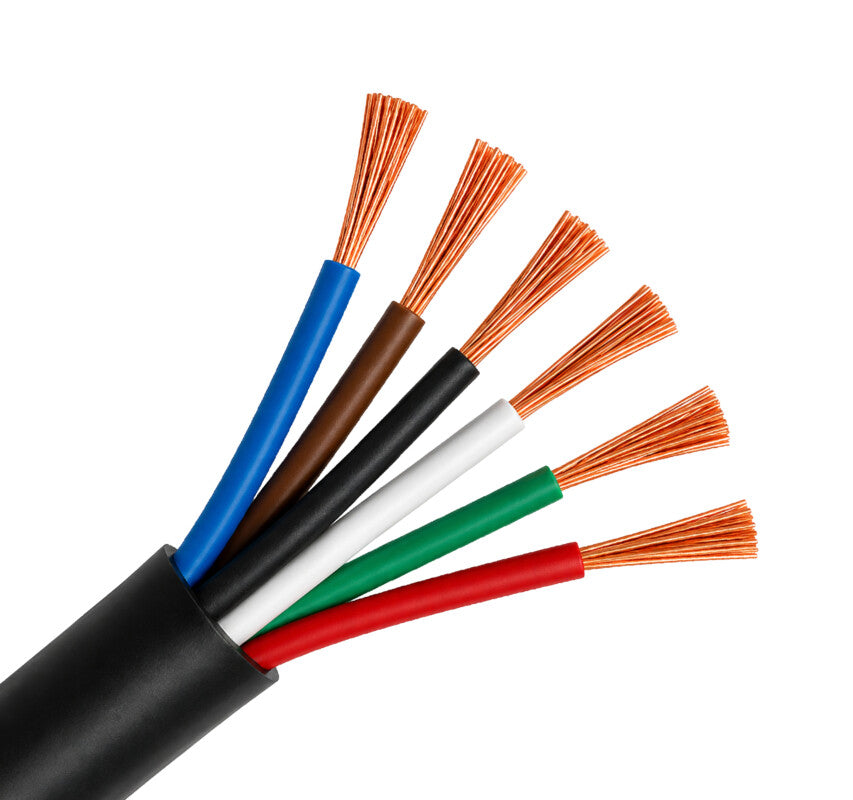 Vertical 213-166ST/5BK LED Cable 16/6, 500 ft, Black, CL3, 500 ft Spool