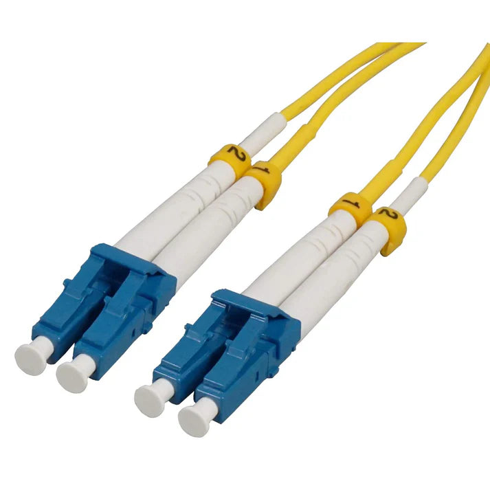 Intellinet 751674 3 m LC to LC UPC Fiber Optic Patch Cable, 2.0 mm, Duplex, OFNR, Singlemode BIF, Yellow