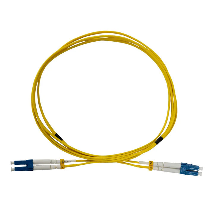 Intellinet 751674 3 m LC to LC UPC Fiber Optic Patch Cable, 2.0 mm, Duplex, OFNR, Singlemode BIF, Yellow