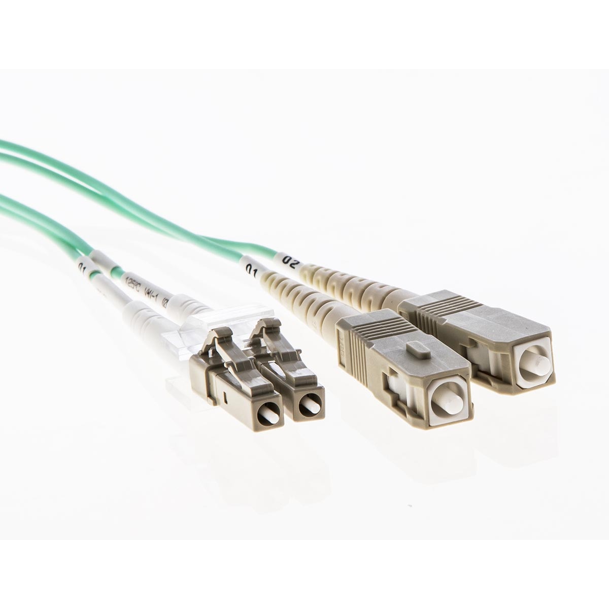 Cleerline 3DOM4LCSC05m Duplex Patch Cable, LC/UPC-SC/UPC, OM4, 3.0 mm Riser, 5 m / 16.4 ft Per Each