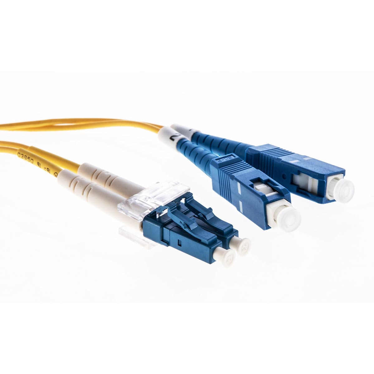 Cleerline 3DOS2LCSC02m-UPC Duplex Patch Cable, LC/UPC-SC/UPC, OS2, 3.0 mm Riser, 2 m / 6.6 ft Per Each
