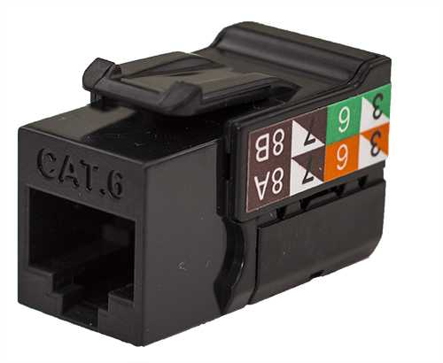Vertical Cable CAT6 RJ45 Keystone Jack V-Max Series Single/25 pack