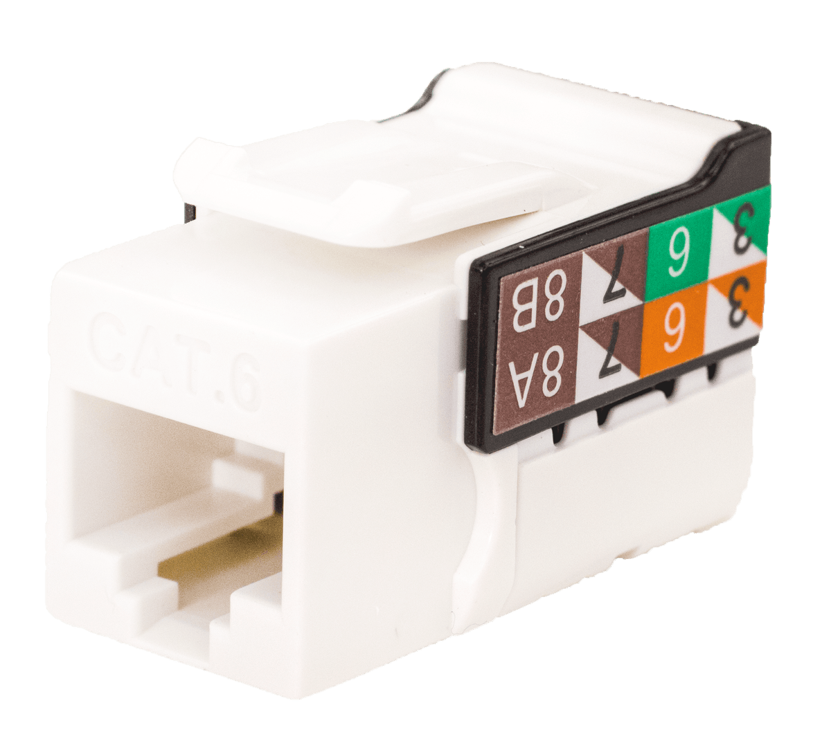 Vertical Cable CAT6 RJ45 Keystone Jack V-Max Series Single/25 pack