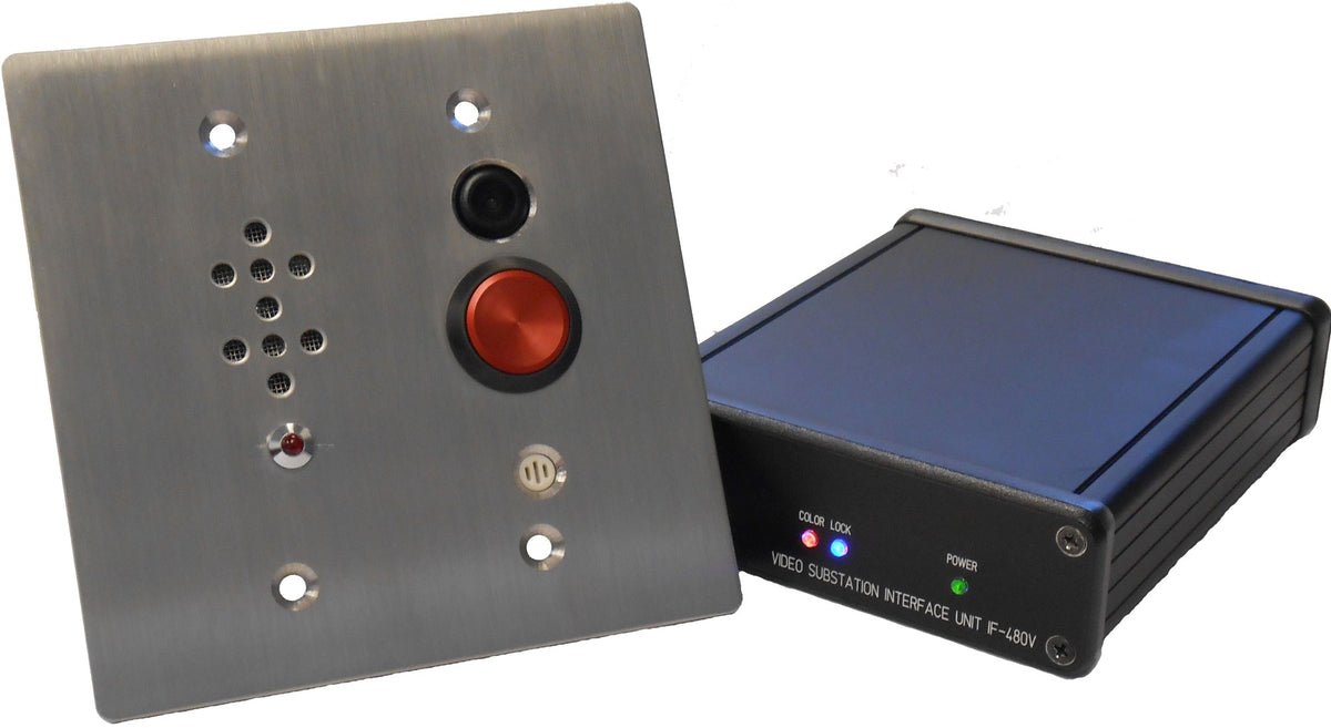 TOA RS-480VSET-AM Indoor/Outdoor Video Sub-Station kit includes interface to N-8400RS and 48V Power Supply