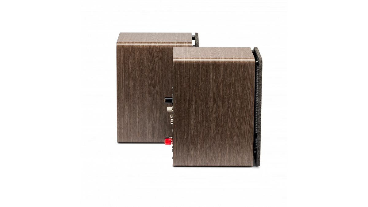 Elac 4.5" Debut ConneX Powered Monitor Speakers - Walnut, Pair