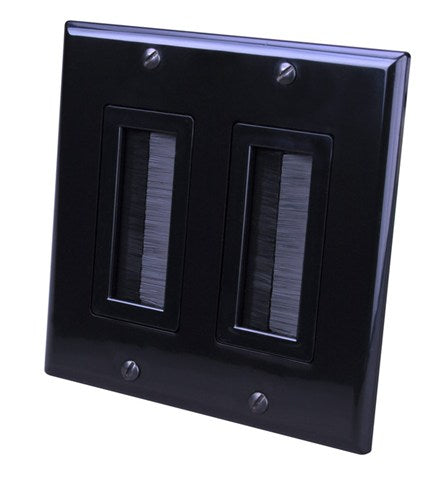Vanco Decor Style Brush Bulk Cable Wall Plates