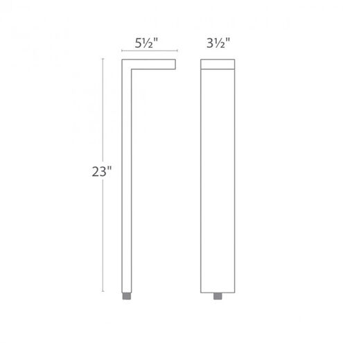WAC Lighting 6081-30BK Ledge 12 3W Black Path Lighting in 3000K, Path and Area Light, WAC Landscape