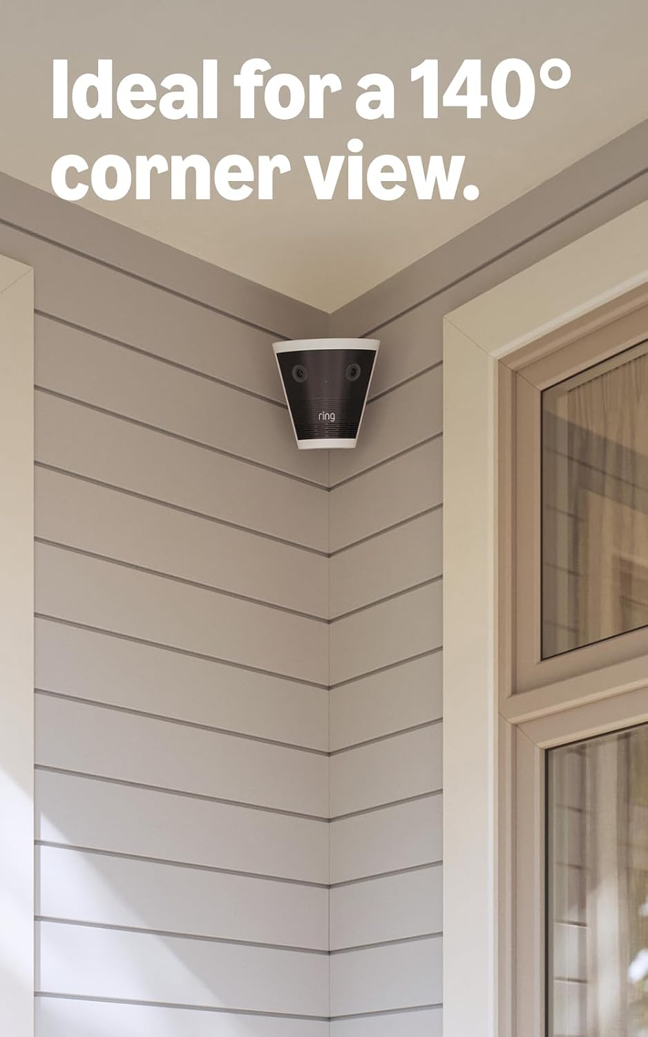 Ring Elite 140 4K, Two Retinal 4K Cameras, 140° Field of View, Built for Business, Panorama Control, Plug-In and PoE Type 4 Compatible, White