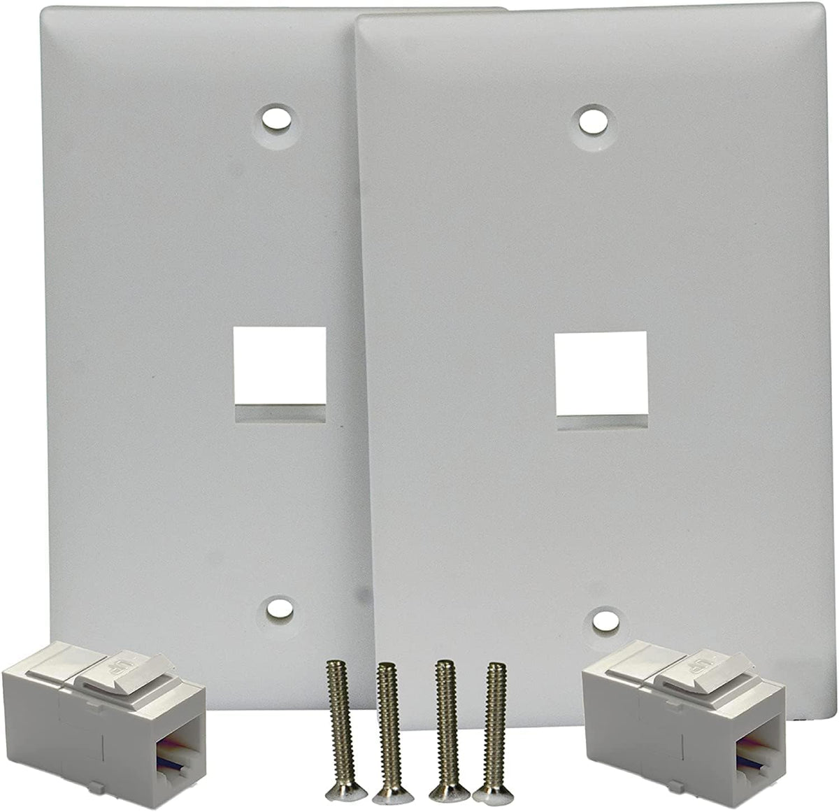 On-Q WP3452WHWP2 KEY: 1G KYSTNE PLATE W/CAT6 CPLR WHT 2PK