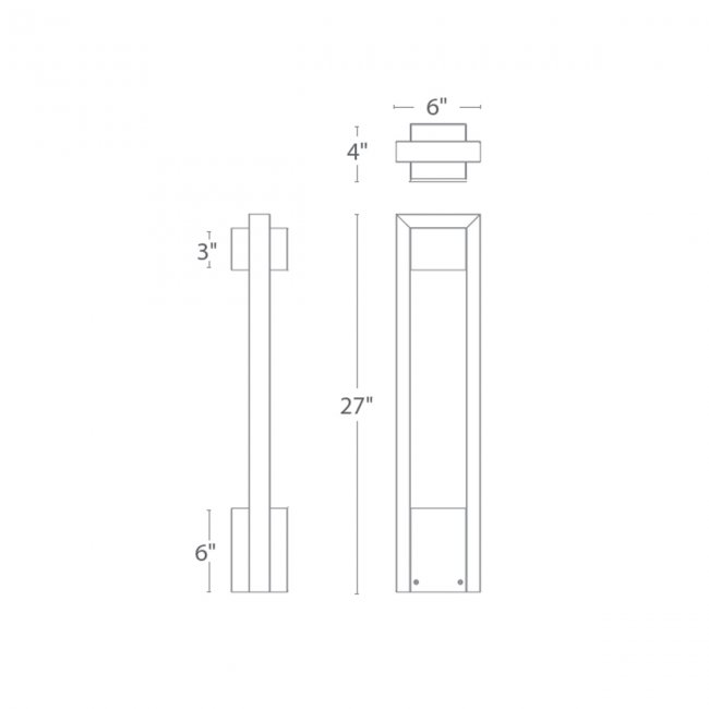 WAC Lighting Archetype LED Bollard, 3000K